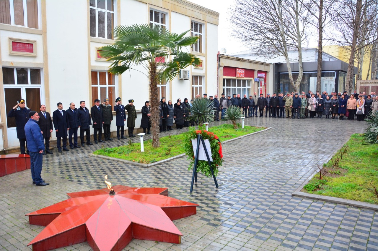 Ağstafada Xocalı soyqırımının qurbanlarının xatirəsi yad edildi - FOTOLAR